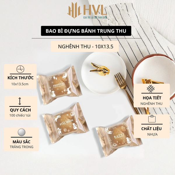 Túi đựng bánh trung thu, 100 túi/sp, mẫu mới nhất năm 2023 - VUA BAO Bì