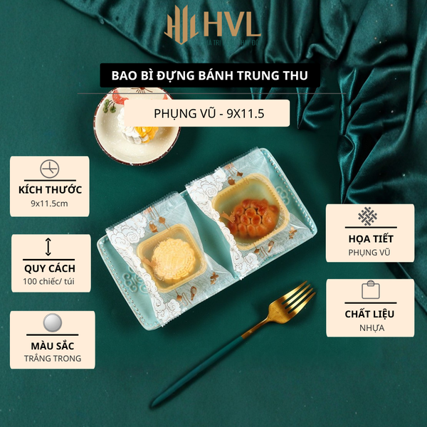 Túi đựng bánh trung thu, 100 túi/sp, mẫu mới nhất năm 2023 - VUA BAO Bì