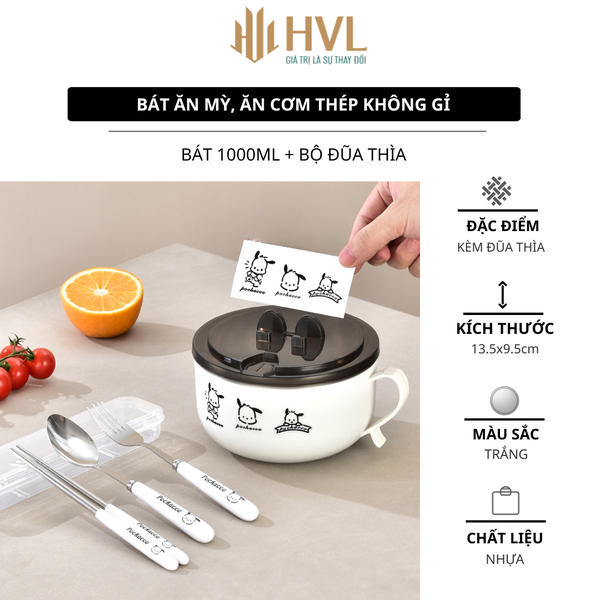 Bát ăn mỳ, ăn cơm thép không gỉ