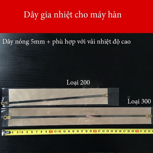 Dây nhiệt máy hàn miệng túi, dán miệng túi dập tay SY 200, SY 300 - HVL TEA