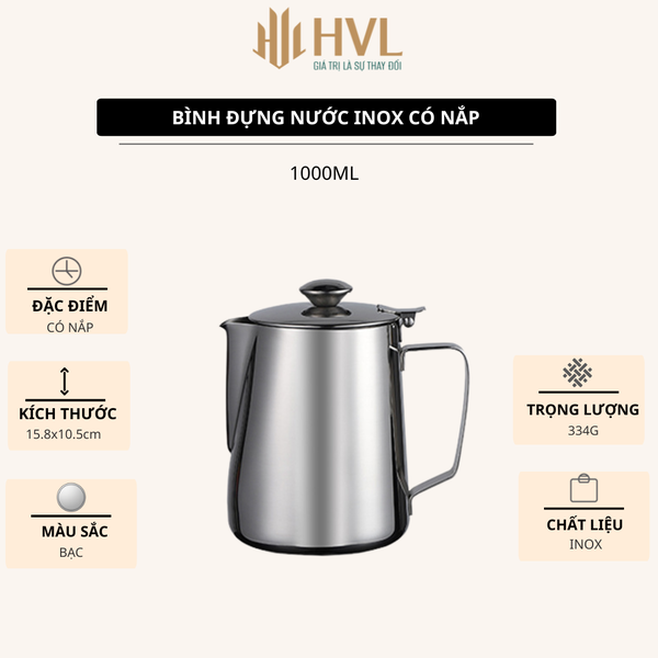 Bình đựng nước inox có nắp