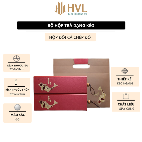 Hộp trà giấy dạng kéo, hộp quà tặng cổ điển - HVL TEA