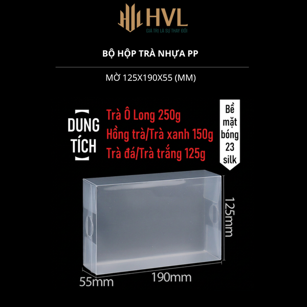 Bộ Hộp Trà MICA HT67 Cao Cấp - Thiết Kế Trong Suốt Sang Trọng