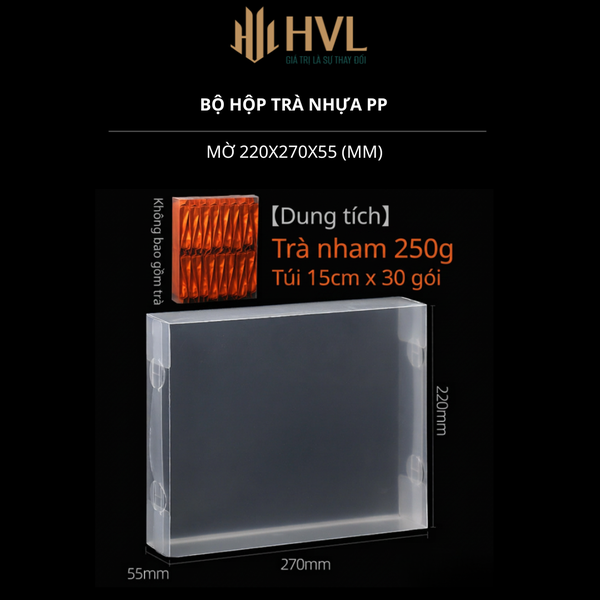 Bộ Hộp Trà MICA HT67 Cao Cấp - Thiết Kế Trong Suốt Sang Trọng