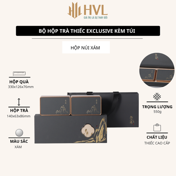 Hộp thiếc đựng hạt cà phê - Hộp Trụ Tròn Đen