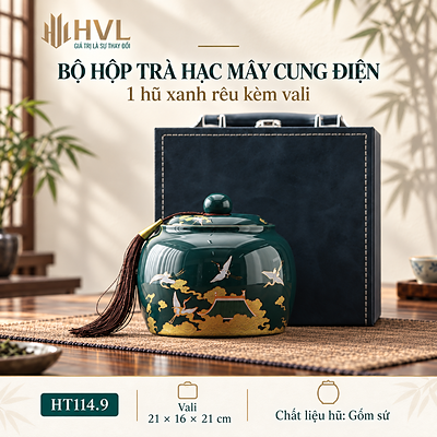Bộ Hộp Trà Gốm Sứ Vali Cao Cấp Nhiều Mẫu – HT114