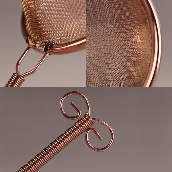 Lọc cặn trà kim loại lưới, bộ vắt loại cao cấp, tiện dụng - HVL TEA