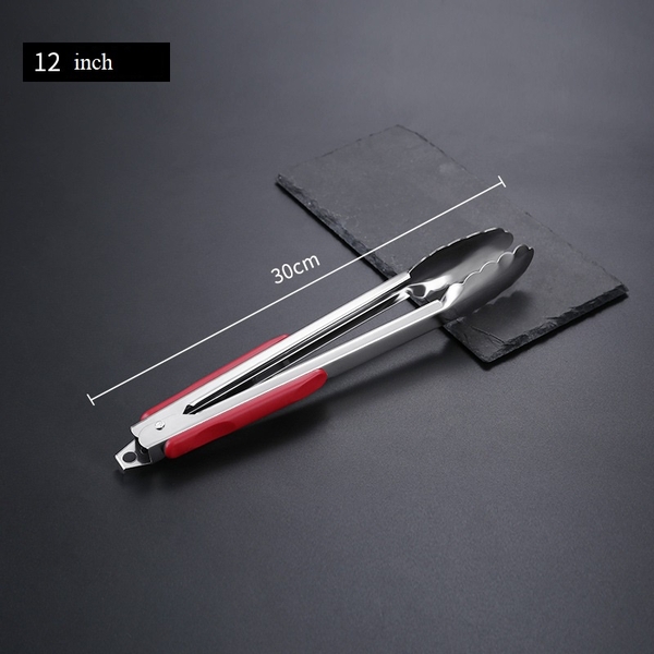 Kẹp gắp thức ăn, gắp đá bằng inox có móc treo bọc nhựa/ kim loại tiết kiệm diện tích  - HVL TEA