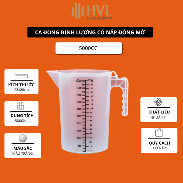 Ca đong định lượng có nắp