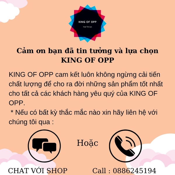 Bao bì đựng kẹo,200 Túi Bao Bì/ Túi OPP Mờ, Hàn Miệng