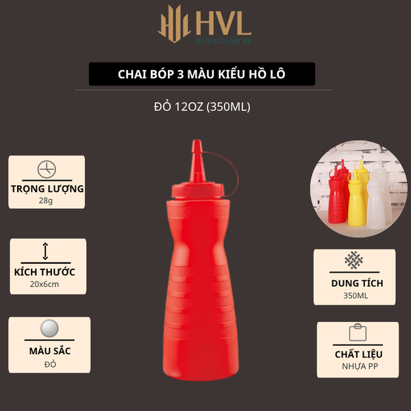 Chai bóp 3 màu kiểu hồ lô