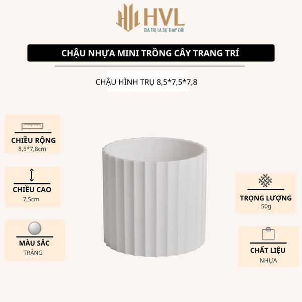 Chậu Hoa Nhựa Giả Gốm Mini – Bình Hoa Decor Siêu Bền Không Lo Rơi Vỡ