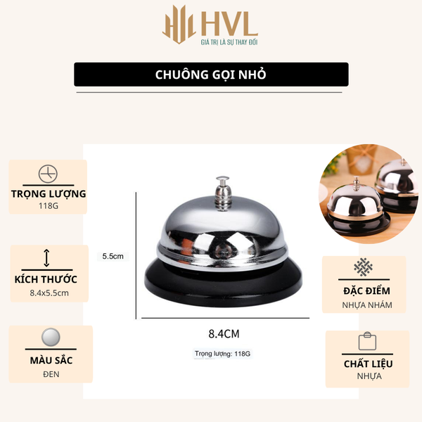 Chuông để bàn gọi nhân viên phục vụ - HVL TEA