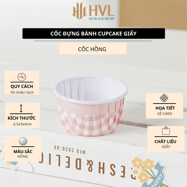 Cốc đựng bánh cupcake giấy