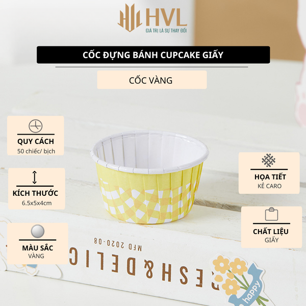 Cốc đựng bánh cupcake giấy