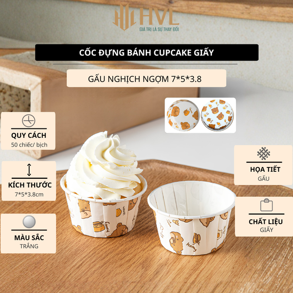 Cốc đựng bánh cupcake giấy