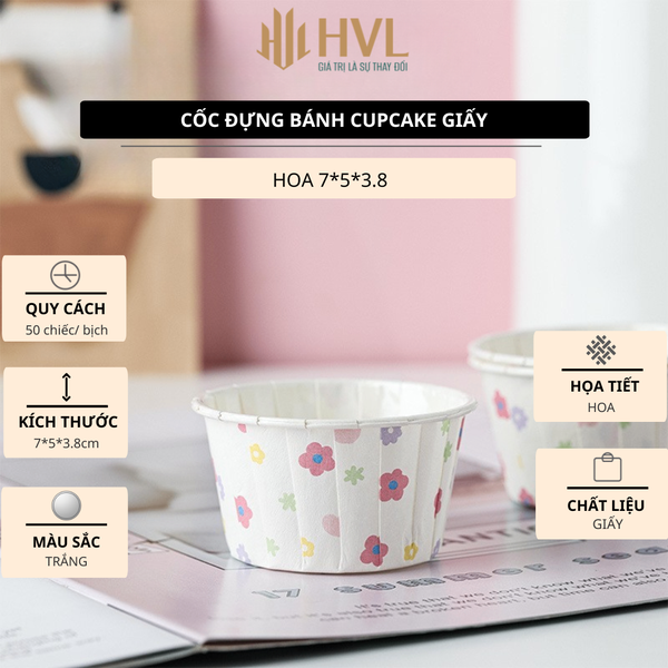 Cốc đựng bánh cupcake giấy