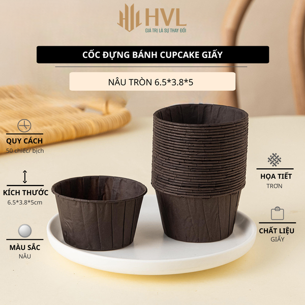 Cốc đựng bánh cupcake giấy