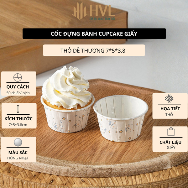Cốc đựng bánh cupcake giấy