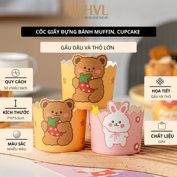 Cốc đựng bánh cupcake giấy