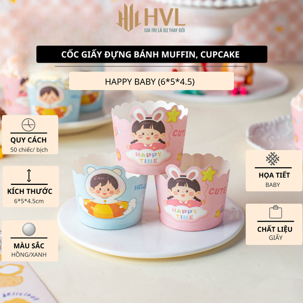 Cốc đựng bánh cupcake giấy