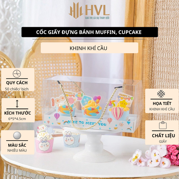 Cốc đựng bánh cupcake giấy