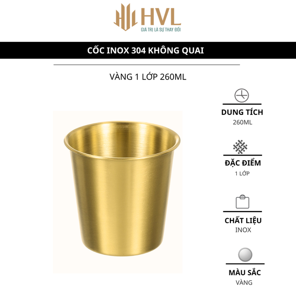 Cốc inox 304 không quai