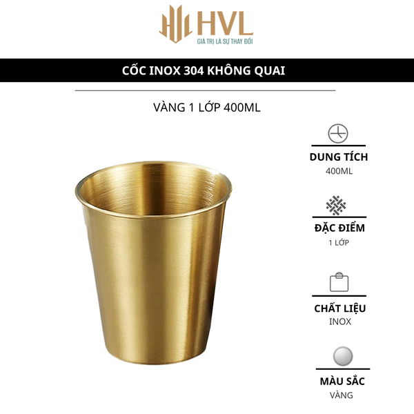 Cốc inox 304 không quai