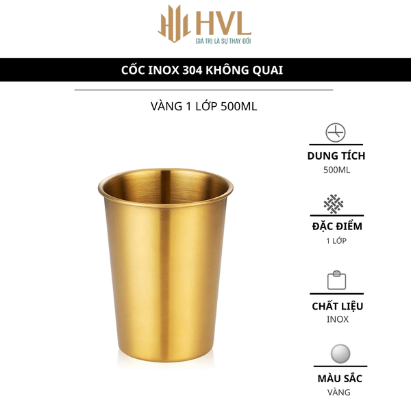 Cốc inox 304 không quai