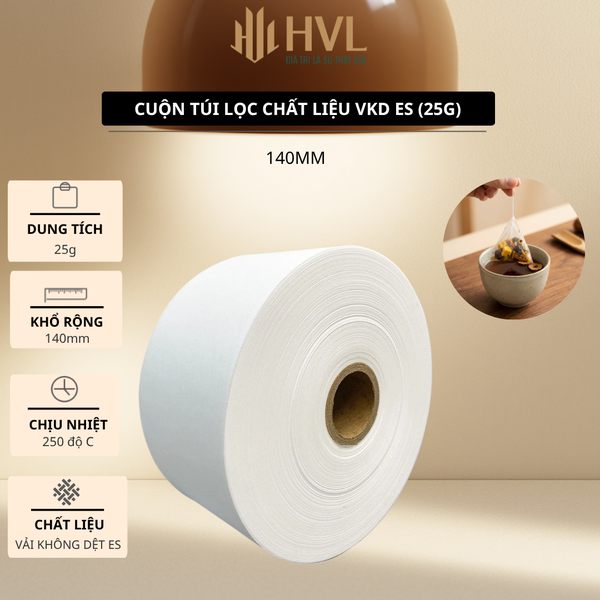 Cuộn túi lọc chất liệu vải không dệt ES (25 g)