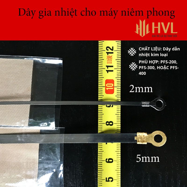 Dây nhiệt máy hàn miệng túi, dán miệng túi dập tay SY 200, SY 300 - HVL TEA