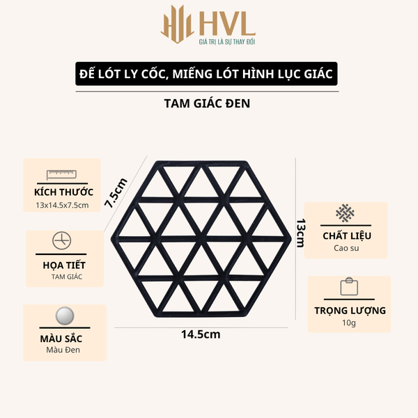 Đế lót ly cốc, miếng lót hình lục giác