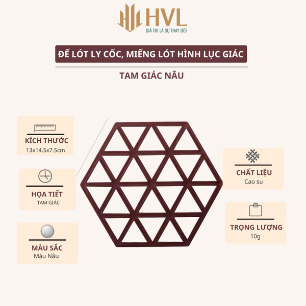 Đế lót ly cốc, miếng lót hình lục giác