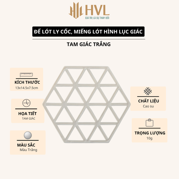 Đế lót ly cốc, miếng lót hình lục giác