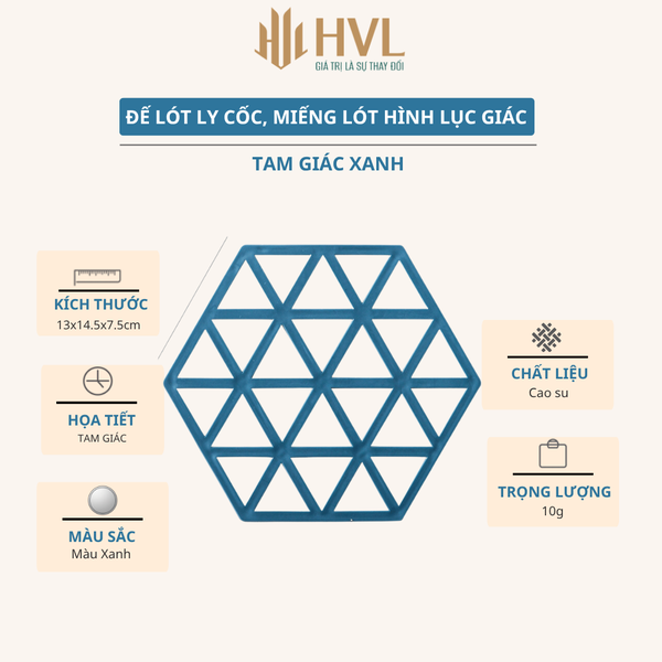 Đế lót ly cốc, miếng lót hình lục giác