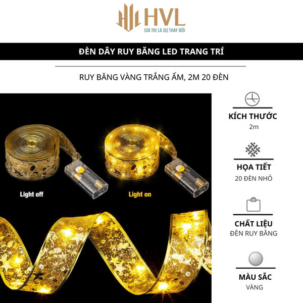 Đèn dây ruy băng LED trang trí