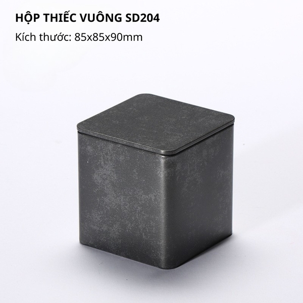 Hộp Đựng Trà Vuông Ánh Nhũ Cao Cấp HVL - Hũ Thiếc Sang Trọng 2026