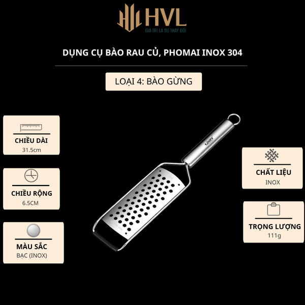 Dụng cụ bào rau củ, phomai inox 304