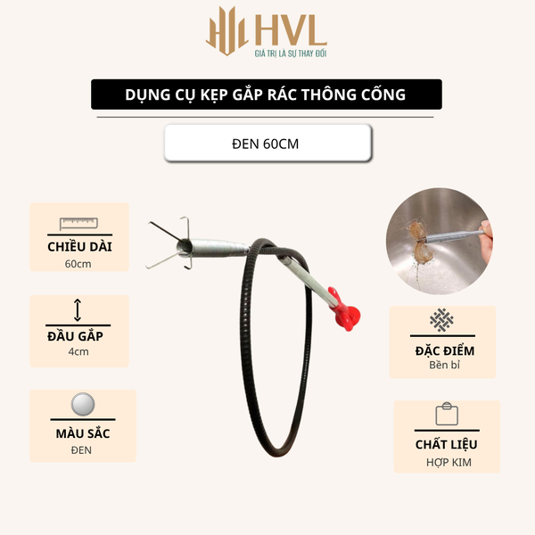 Dụng cụ kẹp gắp rác thông cống