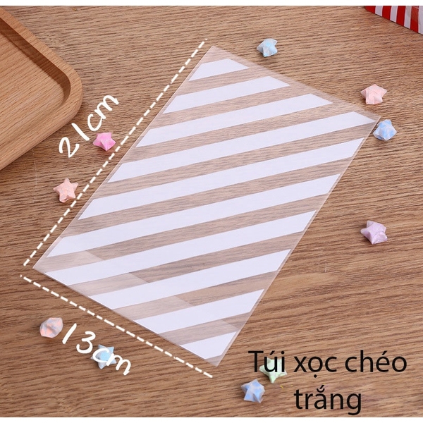 Túi đựng bánh kẹo, bao bì trang trí quà tặng, 100 túi/sp,  kích thước 13*21*4.5 - VUA BAO BÌ