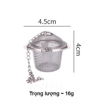 Lọc inox 304 hình trụ lưới cao cấp, nhiều kích thước, có dây treo - HVL