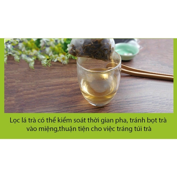 Combo 100 Túi Lọc Trà Có Dây Nhúng Gấp Miệng, Chất Liệu Loại Lưới An Toàn - HVL