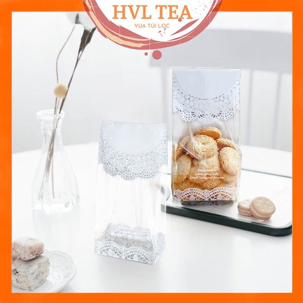 Túi đựng bánh quy trong suốt, túi đựng snack bánh dứa (50 túi/sp)- VUA BAO BI