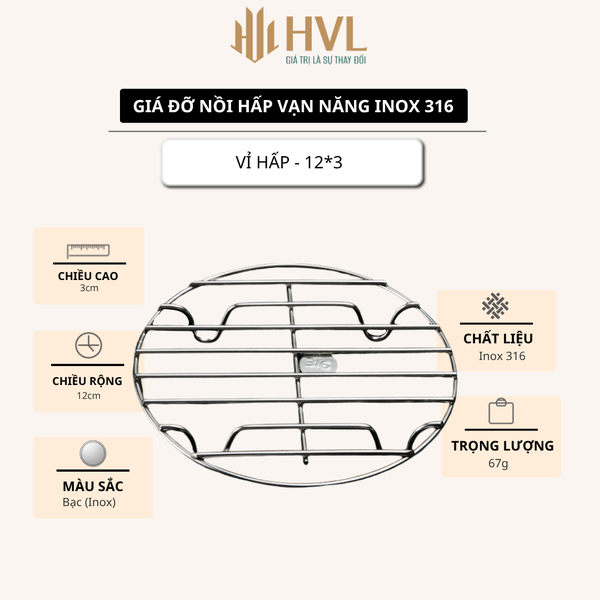 Giá đỡ nồi hấp vạn năng inox 316, vỉ hấp