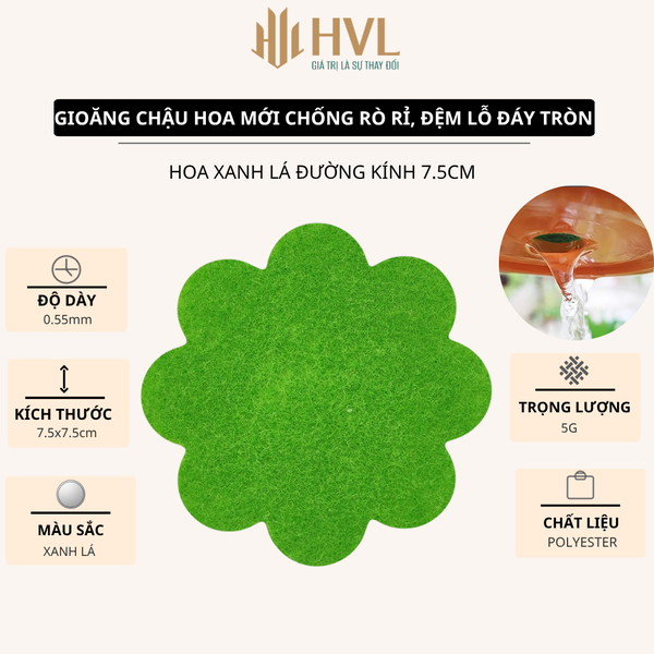 Tấm lót chậu hoa chống rò rỉ, đệm lỗ đáy tròn