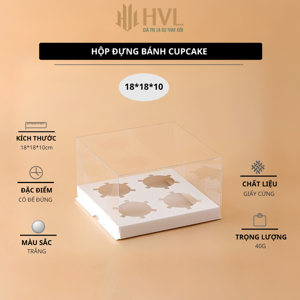 Hộp đựng bánh cupcake