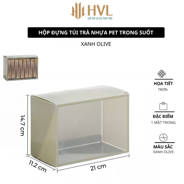 Hộp Đựng Túi Trà Nhựa PET Trong Suốt HT103 - Cao Cấp & Kháng Khuẩn