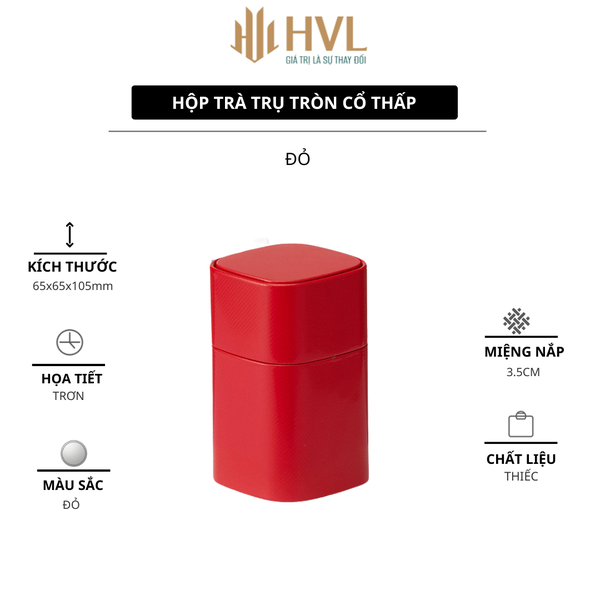 Hộp Trà Hình Trụ Vuông Cạnh Tròn HT69 HVL - Thiết Kế Hiện Đại, Sang Trọng