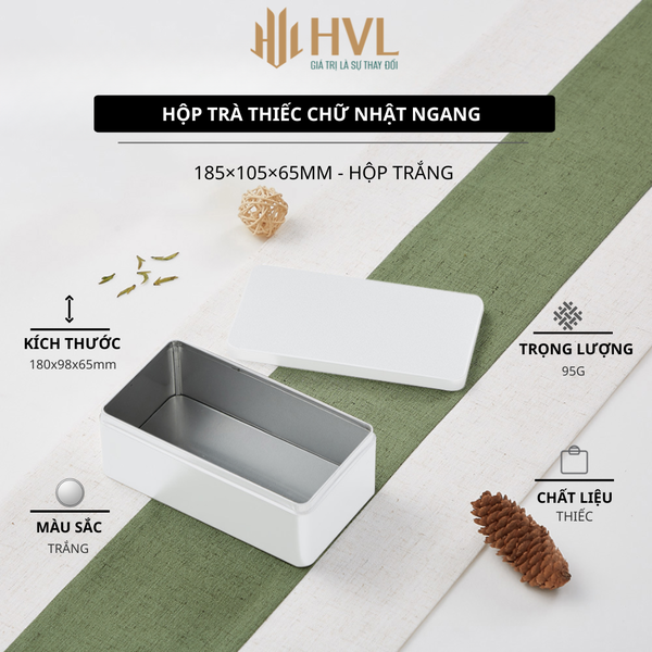 Hộp Thiếc Chữ Nhật HT93 Cao Cấp HVL - Đựng Bánh & Quà Tặng