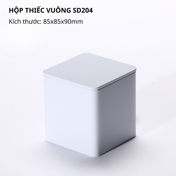 Hộp Đựng Trà Vuông Ánh Nhũ Cao Cấp HVL - Hũ Thiếc Sang Trọng 2026